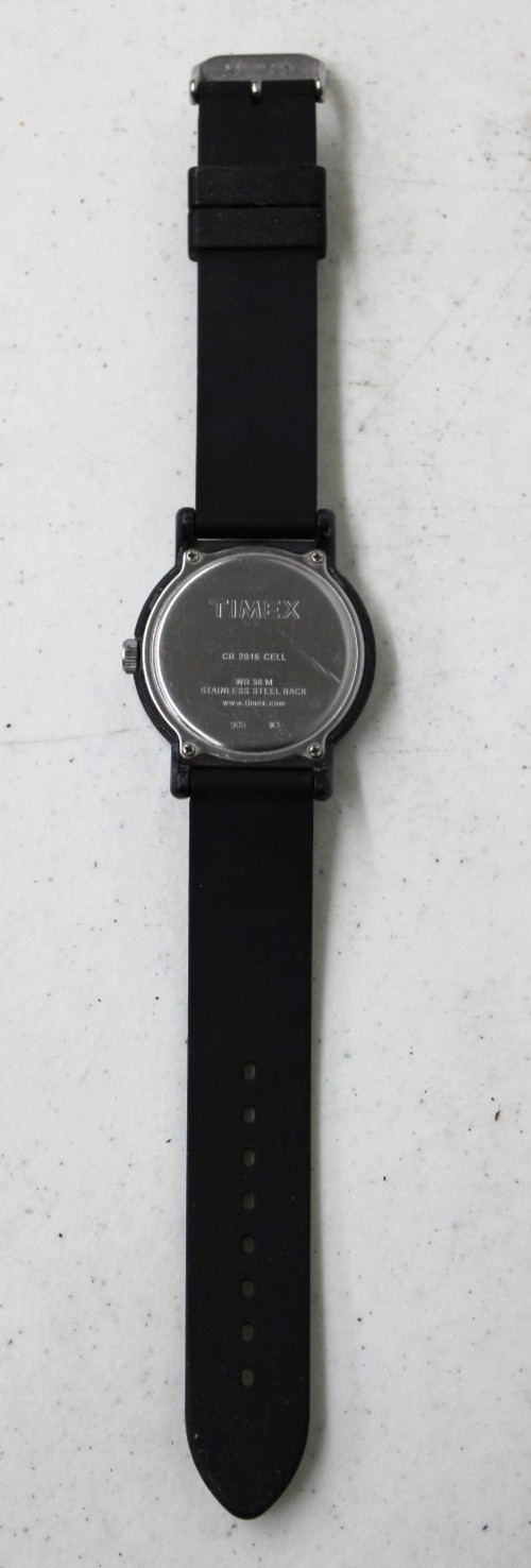 Timex Men’s 40mm Camper Military Watch WR50M Black & White Silicone Strap