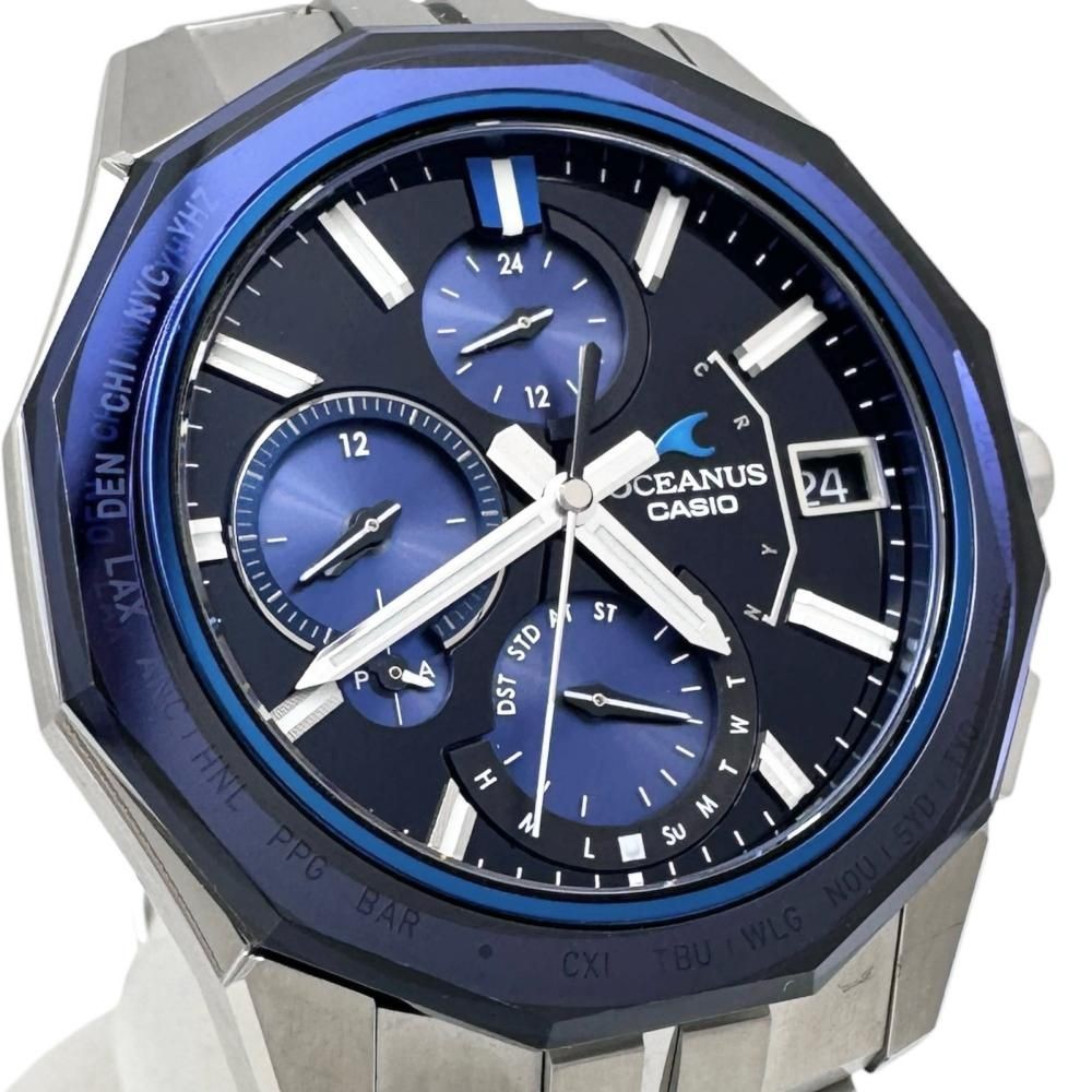 CASIO OCW-S6000-1AJF Men’s Titanium Solar Radio Watch Black/Silver