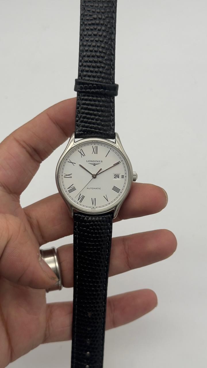 Longines Lyre Automatic 35mm White Roman Dial Ref L4.860.4 Men’s Watch Vintage