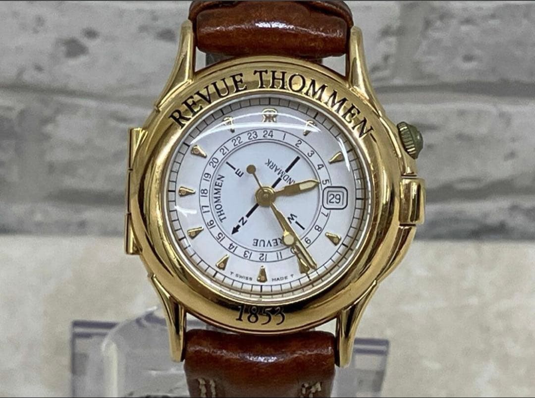 REVUE THOMMEN Landmark Women’s Quartz Watch 27mm Leather Band Good Condition