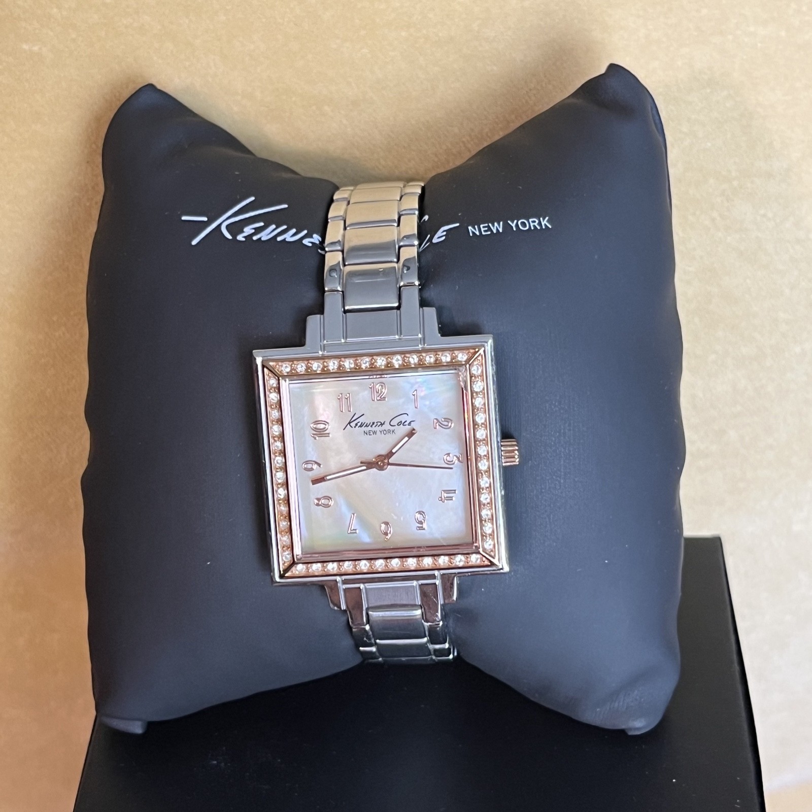 Kenneth Cole NY KC4660 A1269 Crystal Accented Mother-of-Pearl Dial Women’s Watch