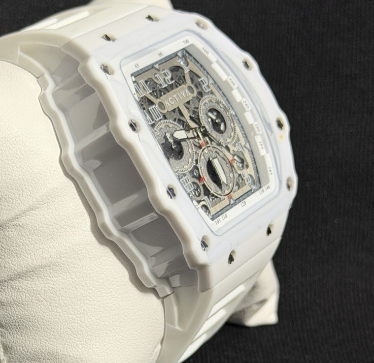 Activa Circuit X Invicta 44.3mm Skeleton Dial PC Case Material White Watch NEW