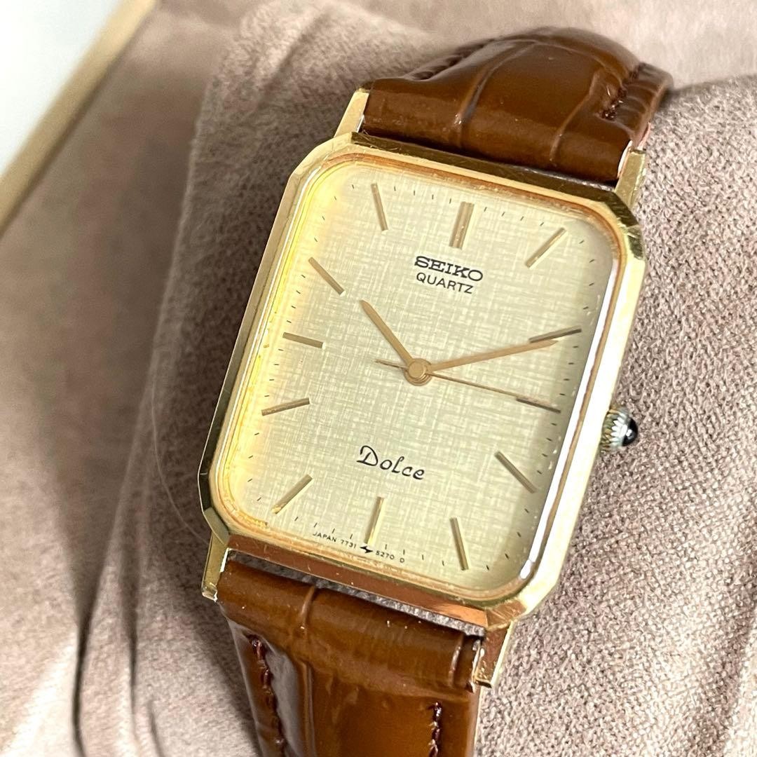 SEIKO DOLCE SGP30 Gold Men’s Watch Radio-Controlled Quartz