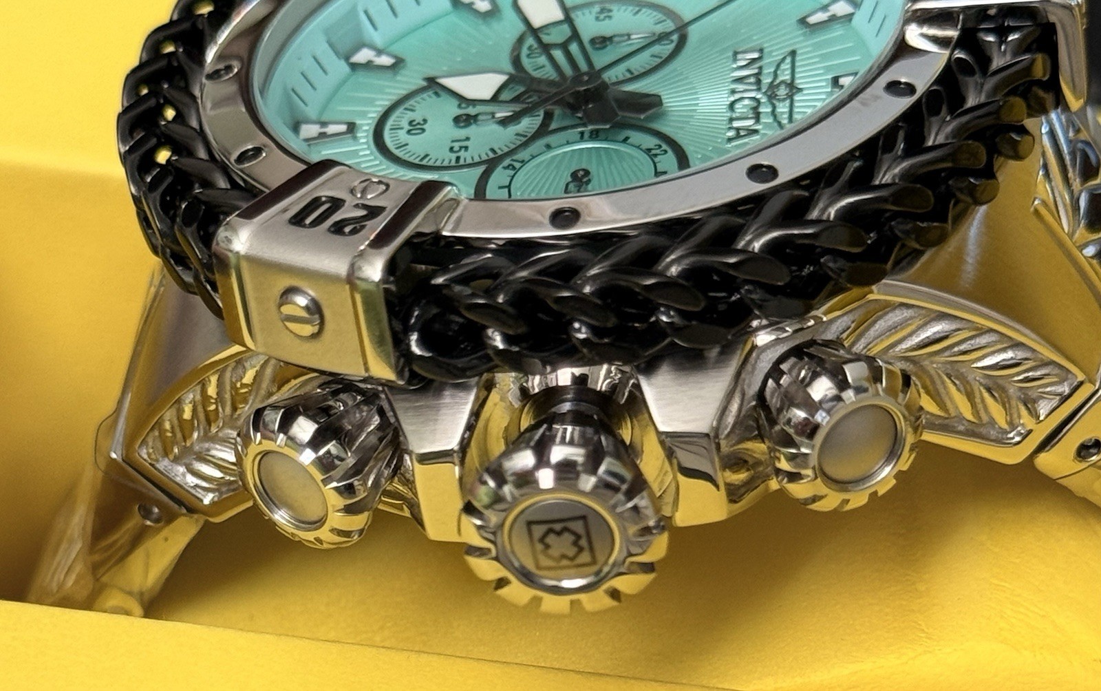 Invicta Bolt Herc Men’s Watch 54mm, Steel Turquoise Dial 48159