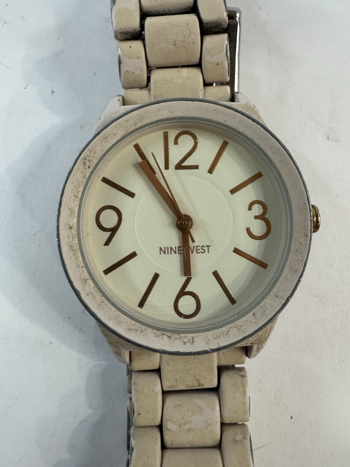 Nine West Womens Watch NW1812 Rubberized Band New Battery