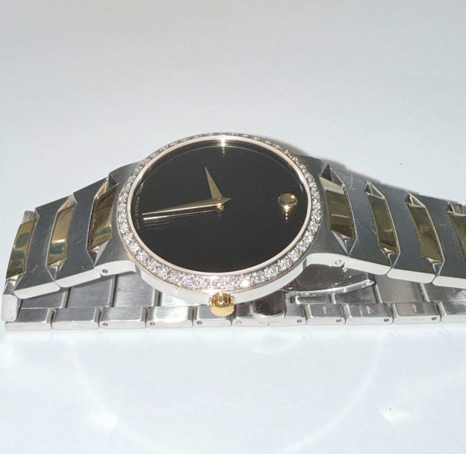 Authentic Movado Temo Two Tone Men’s Lab Grown Diamond Watch