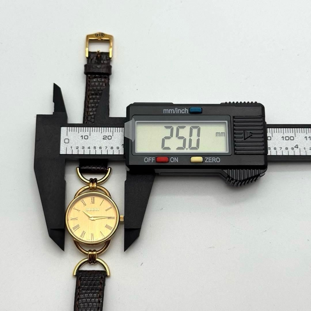 Excellent condition GUCCI 6000.2.L wristwatch gold horsebit new battery