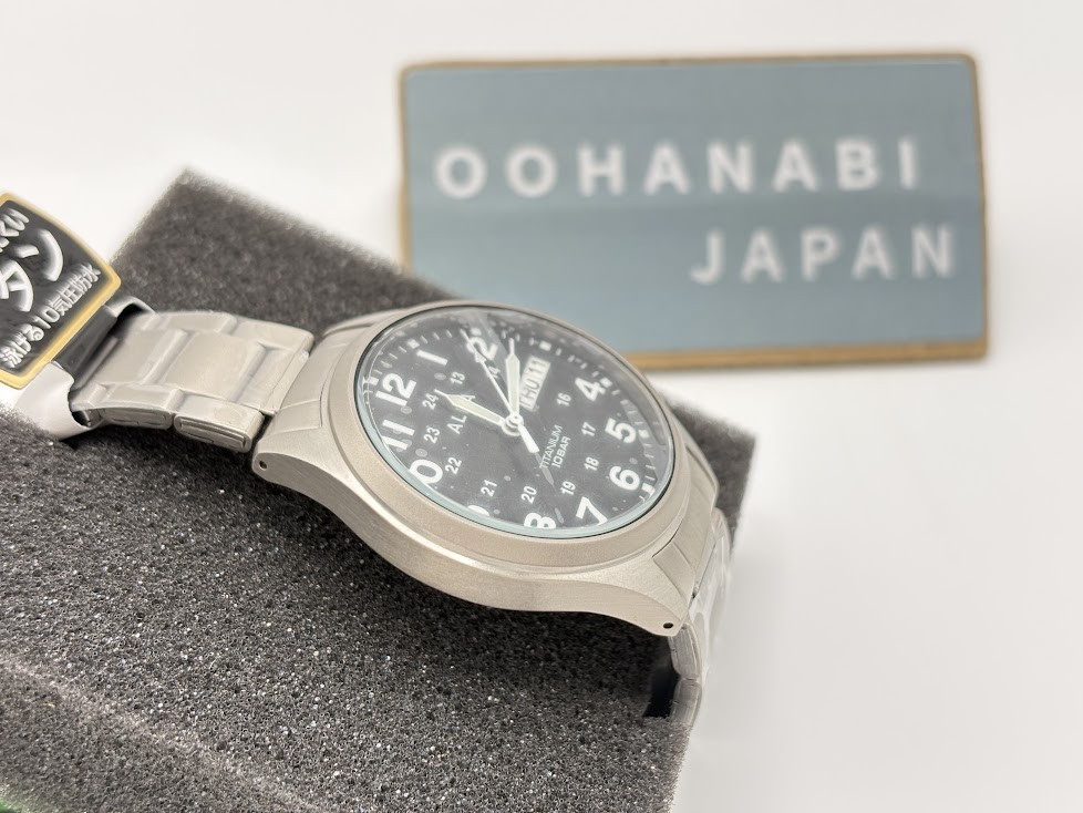 SEIKO Watch ALBA AQPJ402 Quartz Titanium Sporty Waterproof (10 ATM) Lumibrite