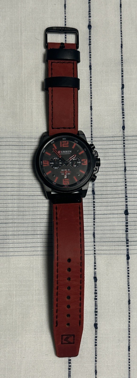 Curren Chronograph Watch M:8314 Water Resistant New Battery 7/14/26