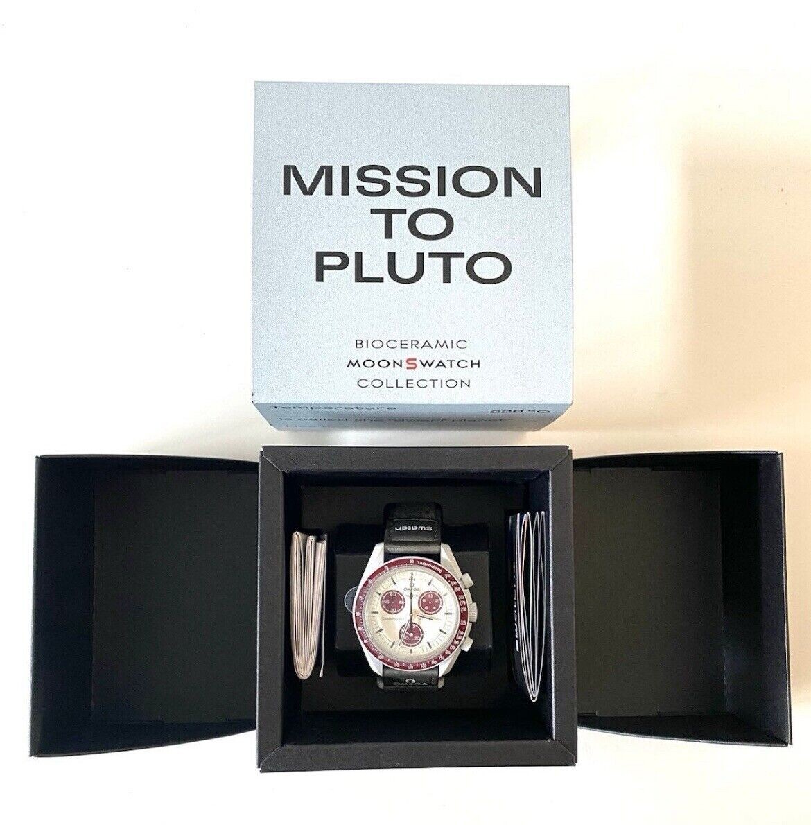 Swatch x Omega Bioceramic Moonswatch Mission To Pluto NEW AUTHENTIC FAST SHIP