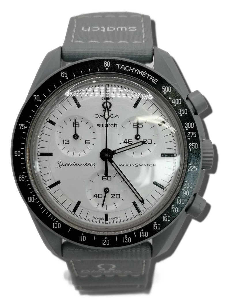 OMEGA SWATCH MOONSWATCH1965 SPEEDMASTER Wristwatch Works Men 3058