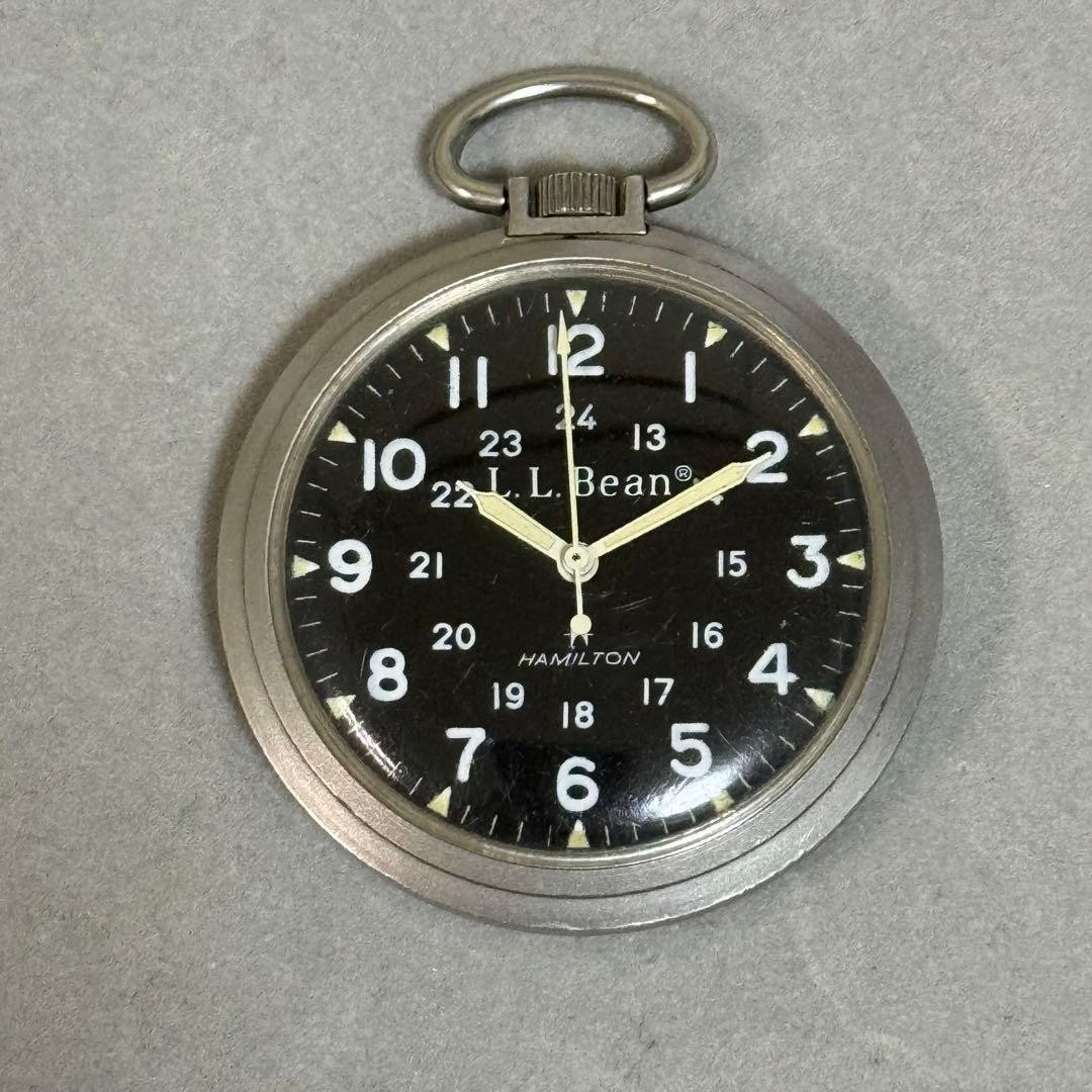 Rare HAMILTON L.L.Bean double name mechanical pocket 80s