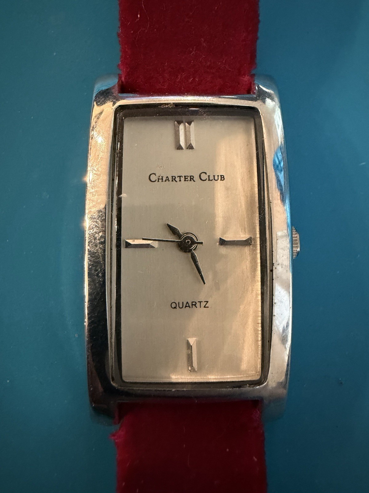 Charter Club Quartz Watch: Velvet Bracelet. See Description, Not Waterproof