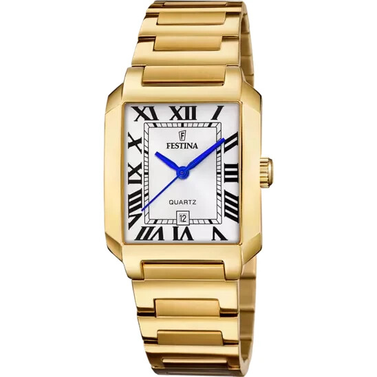 Festina On The Square F206801 Womens 33*29mm Gold Stainless White Analog Dial