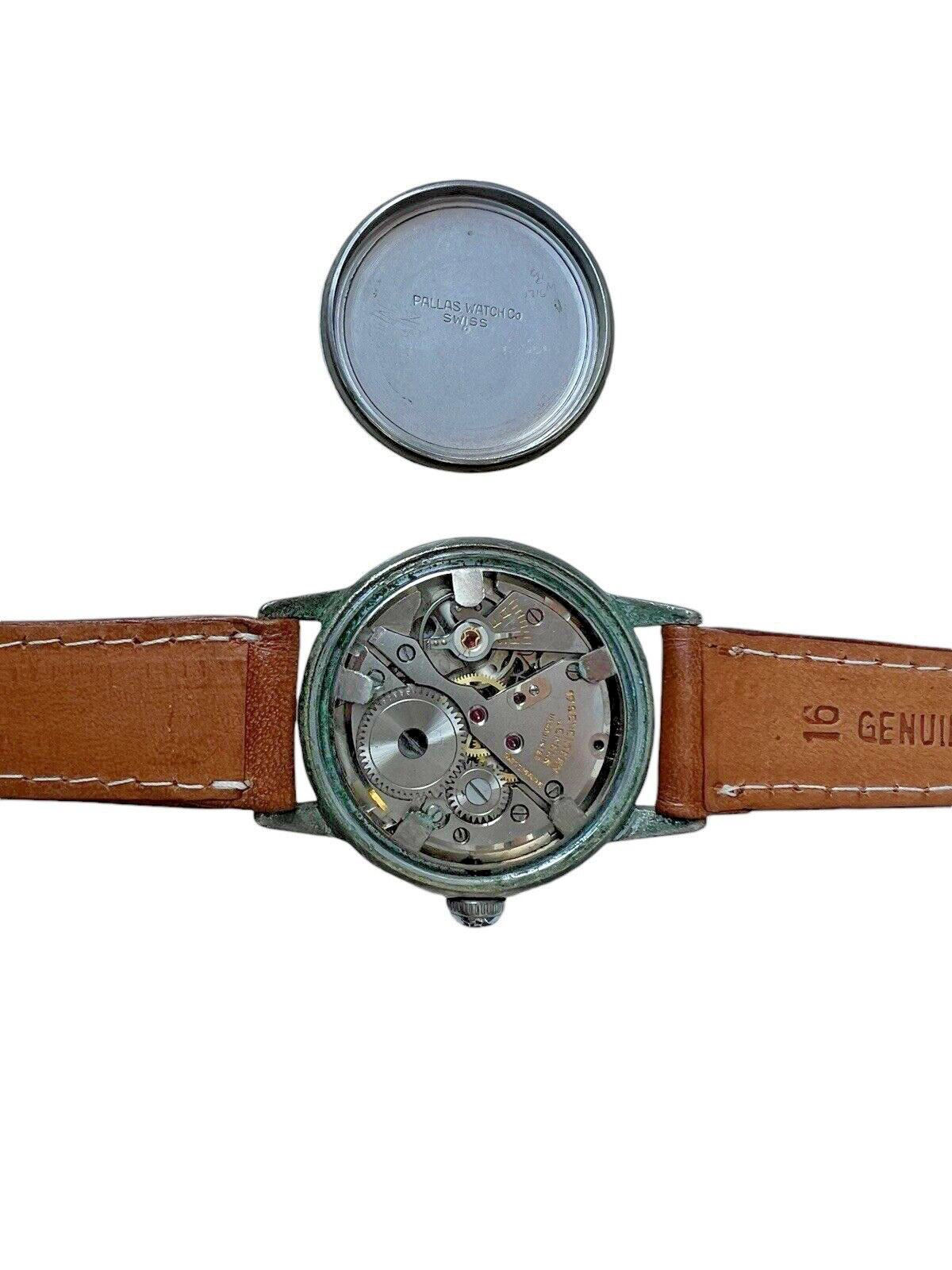 Vintage PALLAS 17 Jewels Incabloc Antimagnetic Manual Mechanical Watch Working
