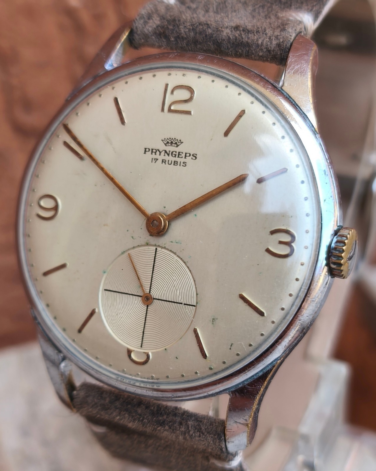 Pryngeps 👑 Vintage Mechanical Manual 36mm Swiss Made 60s Watch