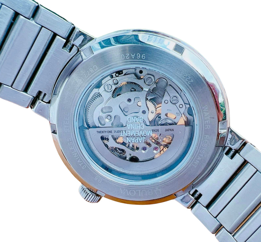 Bulova Automatic Modern Futuro Blue Dial Stainless Steel Men’s Watch 96A204