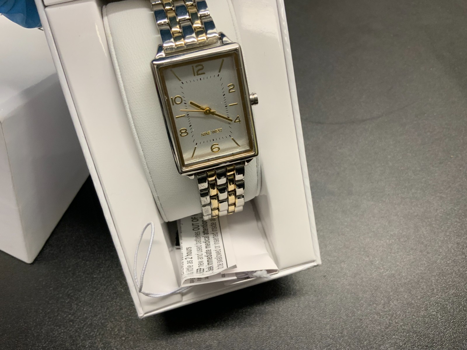 NINE WEST Women’s Quartz Casual Silver-Tone and Gold-Tone Metal Alloy , 23mm
