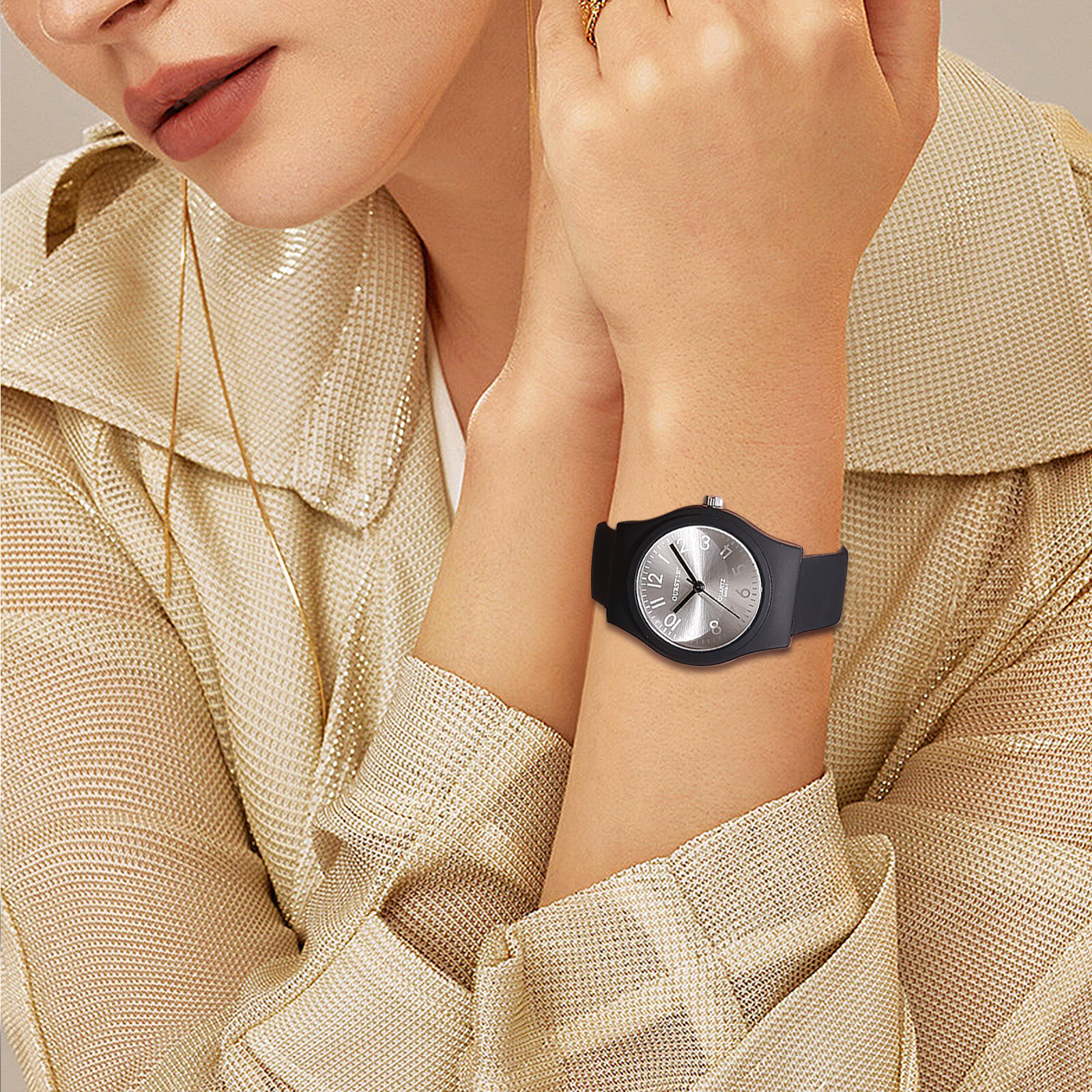 Women Girls Casual Jelly Silicone Band Students Sport Analog Quartz Wrist Watch