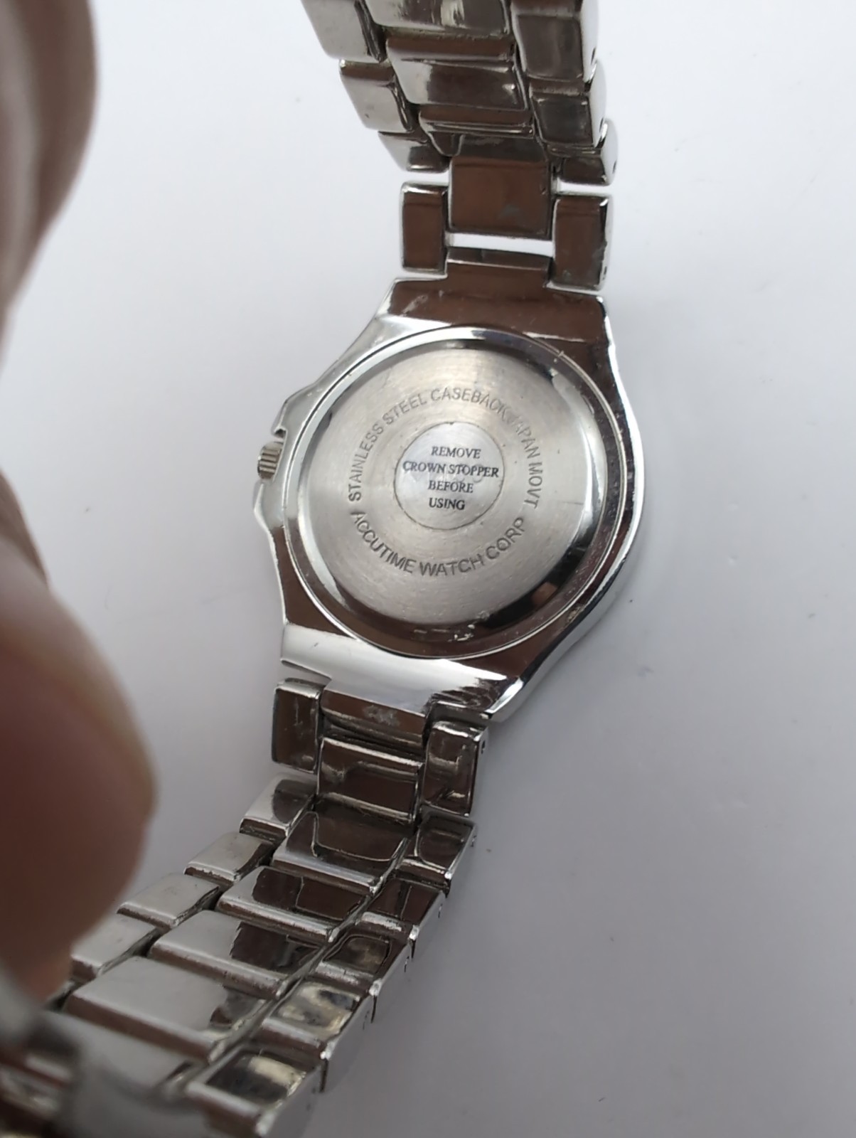 Vivani Rhinestone Silver Tone Mop Dial S.S Band New Battery