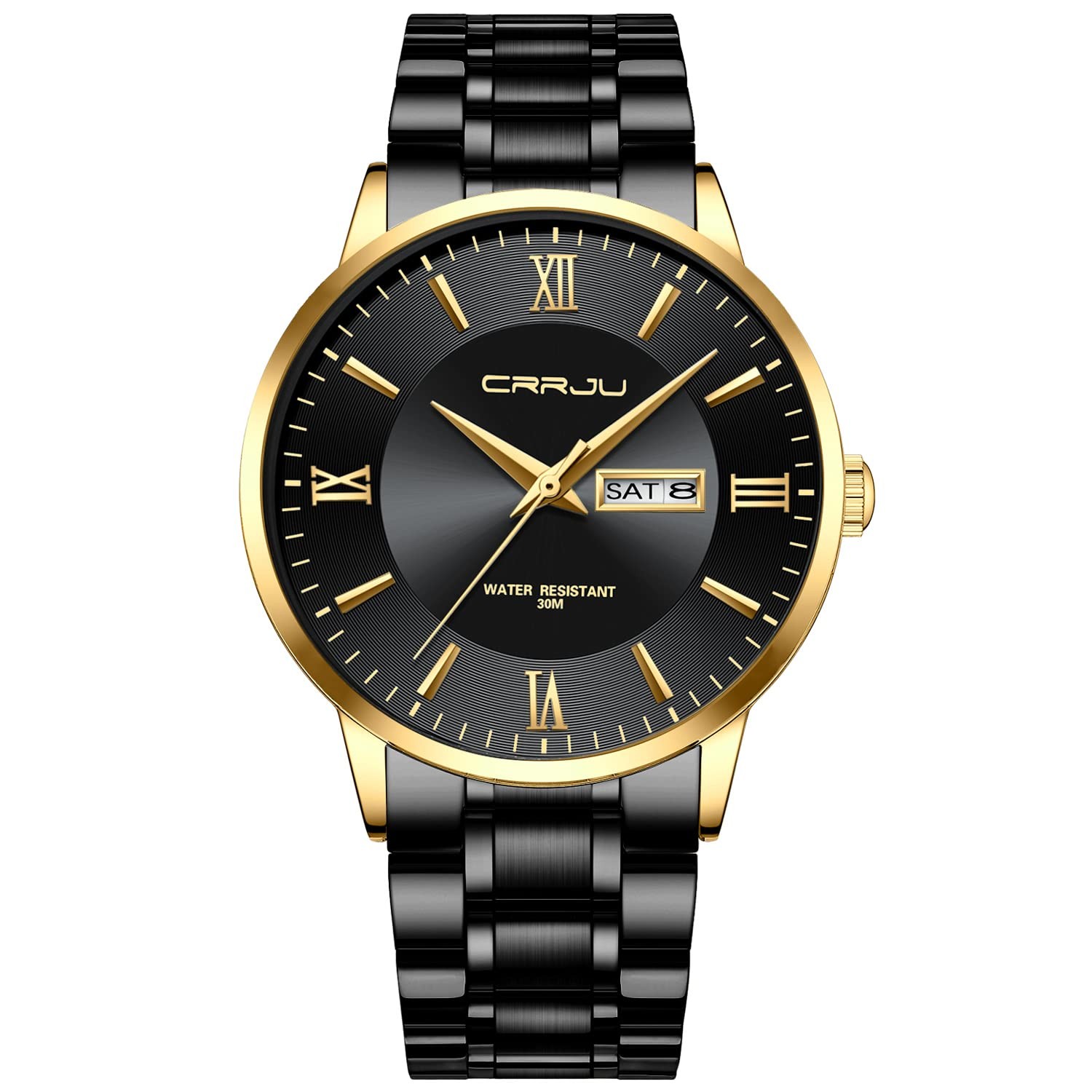 Reloj Cronografo De Acero Inoxidable Con Fecha Automatica Para Hombre