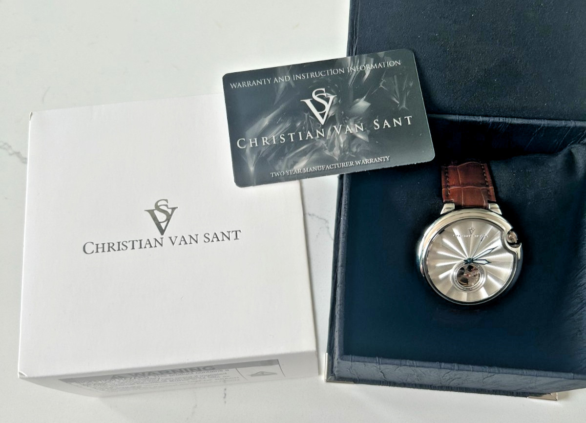 NEW – Christian Van Sant Men’s Cyclone Automatic Silver Dial Watch – CV0141