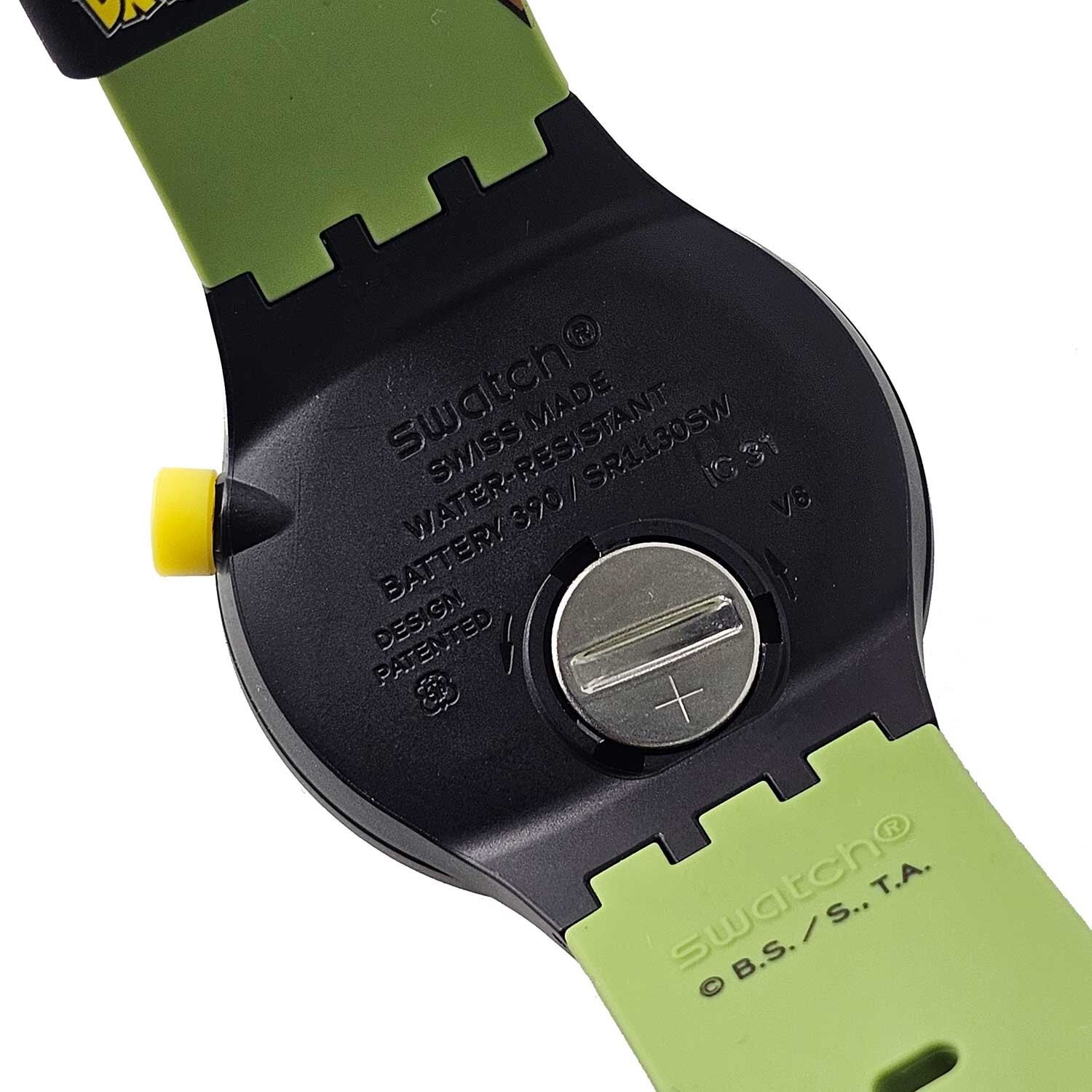 Dragon Ball Swatch Cell SB01Z401 Watch Green Big Bold Swiss made New