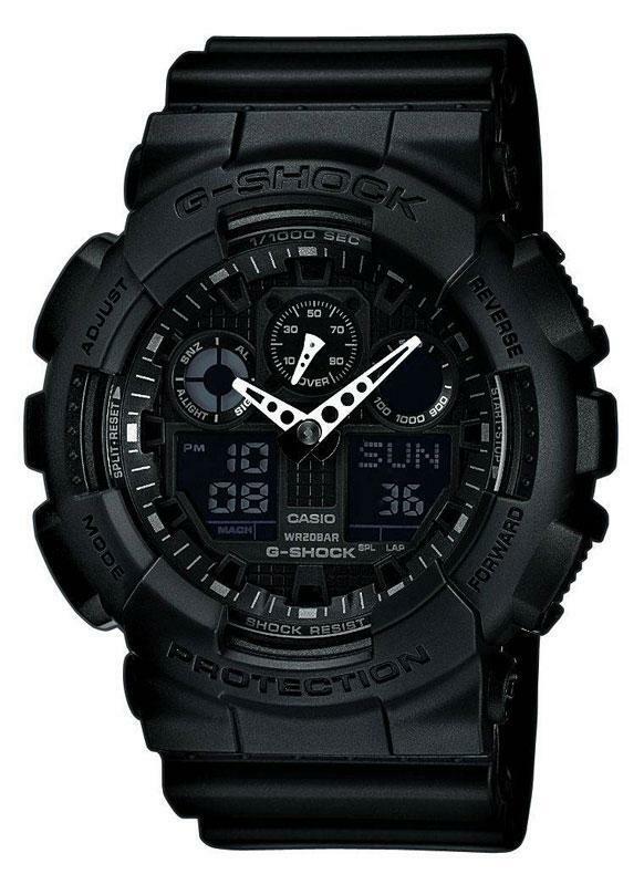 Casio GA100-1A1 Men’s G-Shock Black Resin Strap Anti-Magnetic Ana-Digital Watch
