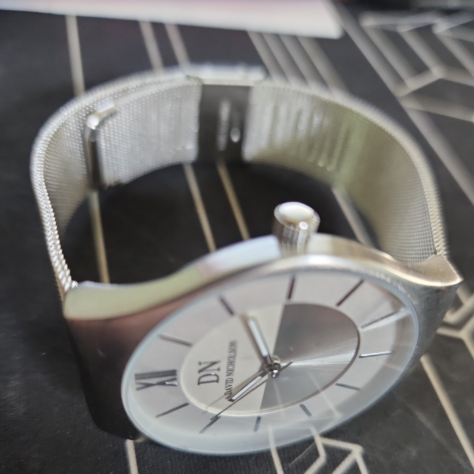 David Nicholson Watch Mens DN55.S1.S1 Classic Italian style mesh band adjustable