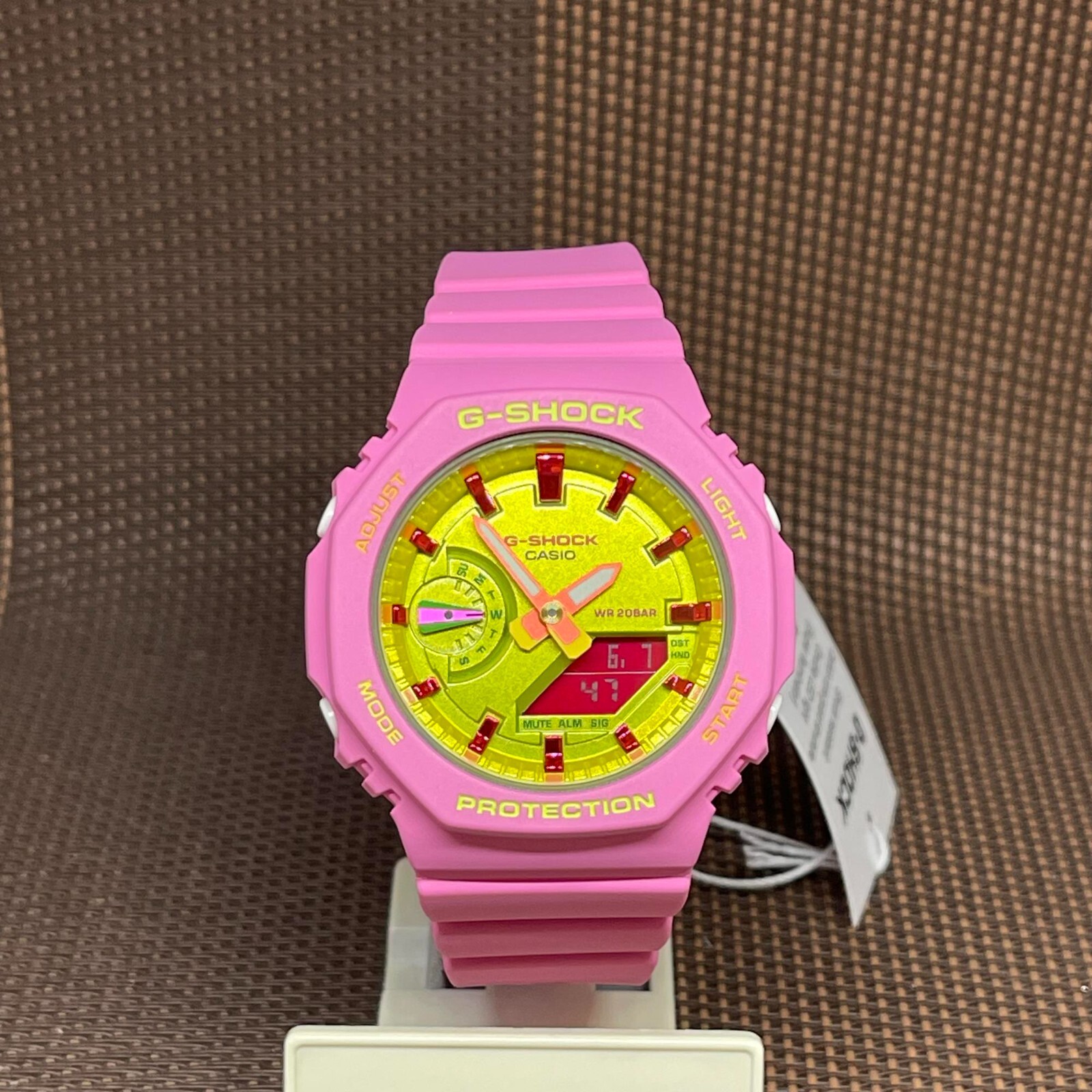 Casio G-Shock GMA-S2100BS-4A Vibrant Pink Color Octagon Ladies Fashion Watch