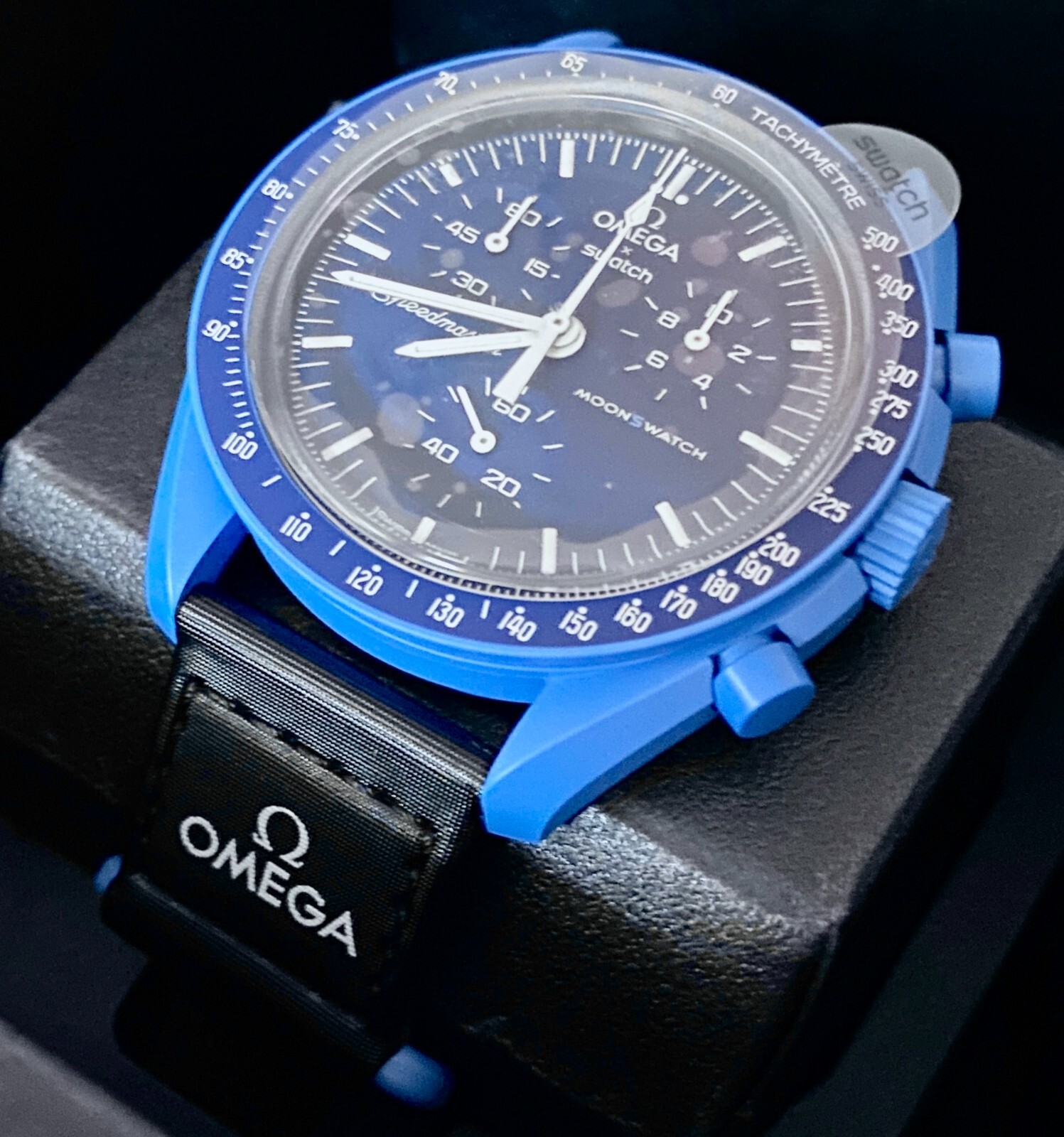 OMEGA X SWATCH SpeedMaster MoonSwatch MISSION TO NEPTUNE 42mm NEW! TAGS! PAPERS!