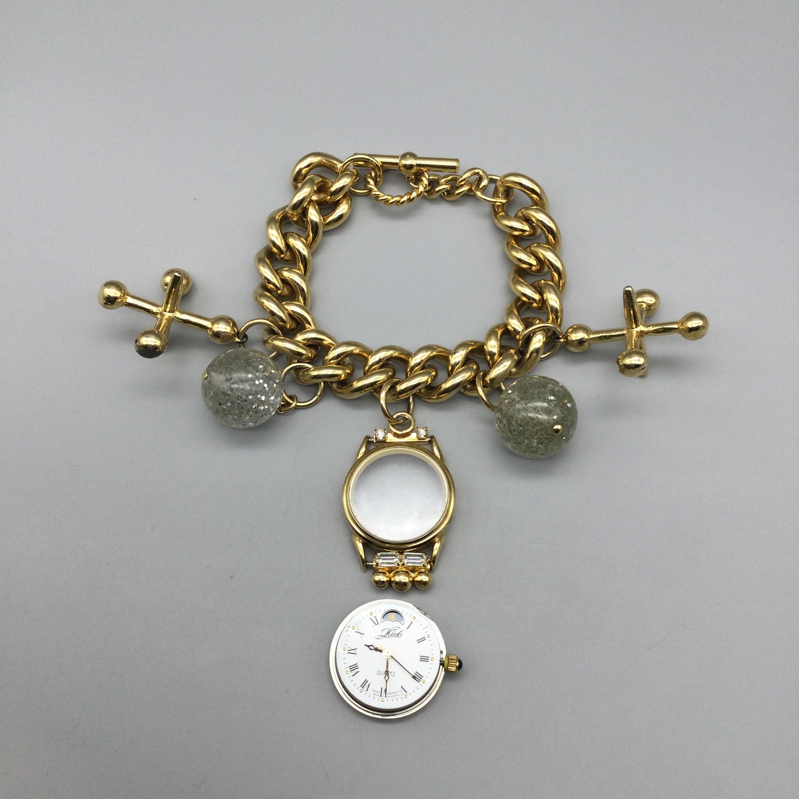Kirks Folly Moonphase Womens Watch Jacks 24mm Charm BROKEN FOR PARTS REPAIR