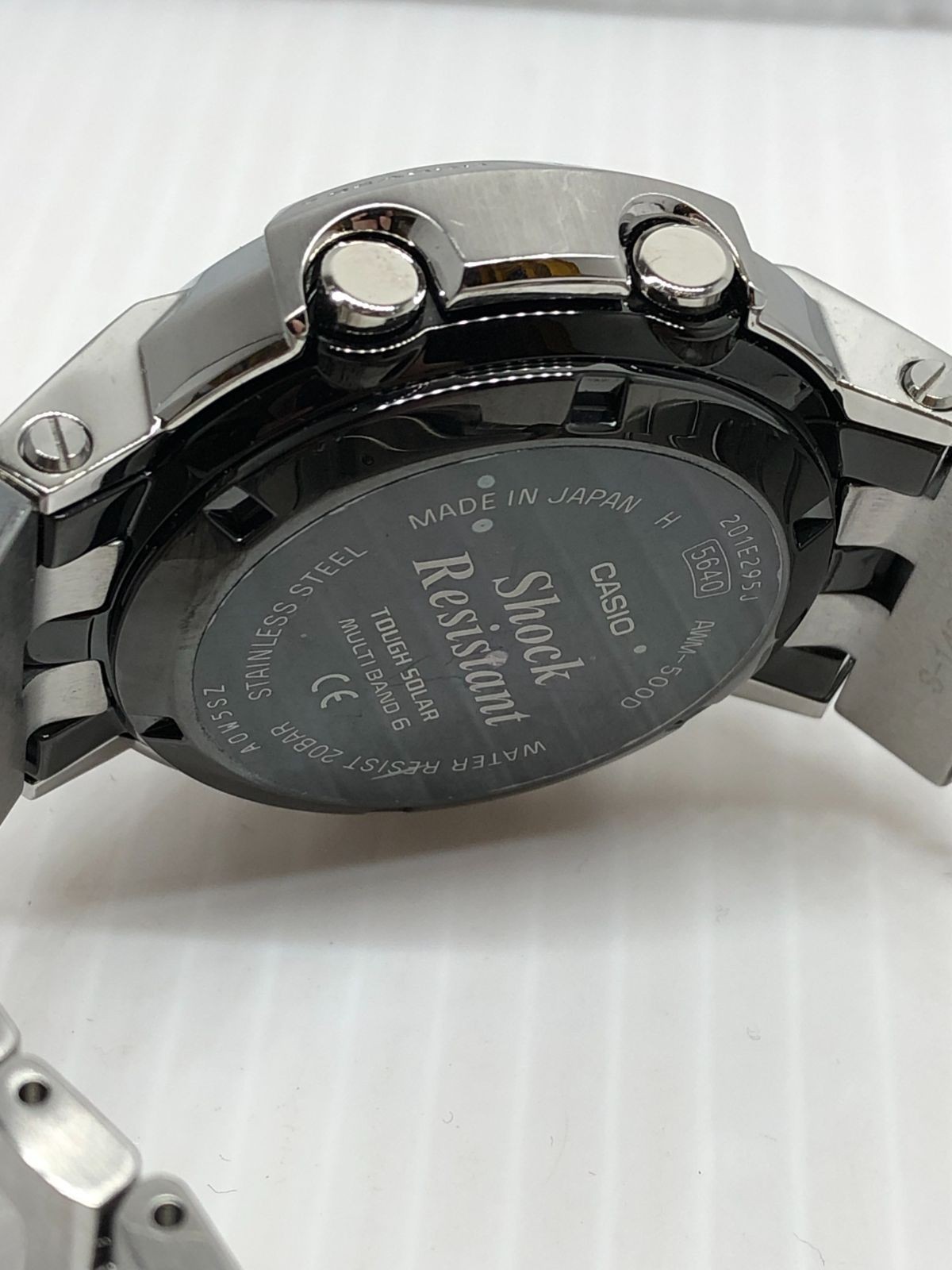 CASIO G-SHOCK AWM-500D-1A8JF Silver Digital Analog Watch Used Japan