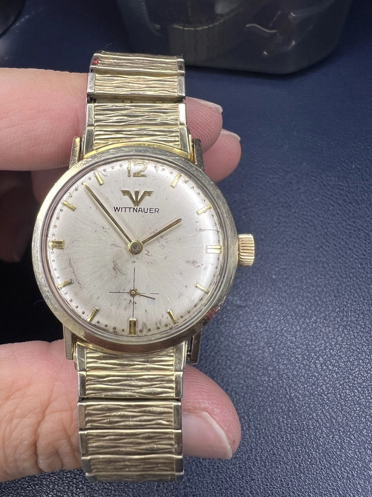Wittnauer/Lingines Men’s Dress Watch Mechanical 10k Gold RGP Vintage 1950s