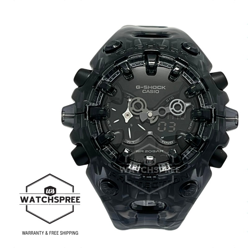 Casio G-Shock Semi-Transparent Grey Resin Band Watch GAV01SKE-8A GA-V01SKE-8A