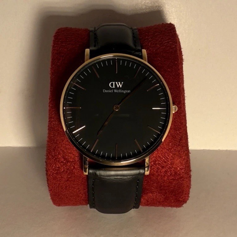 Daniel Wellington Classic Cornwall 36mm Black Dial Rose Gold Quartz Watch