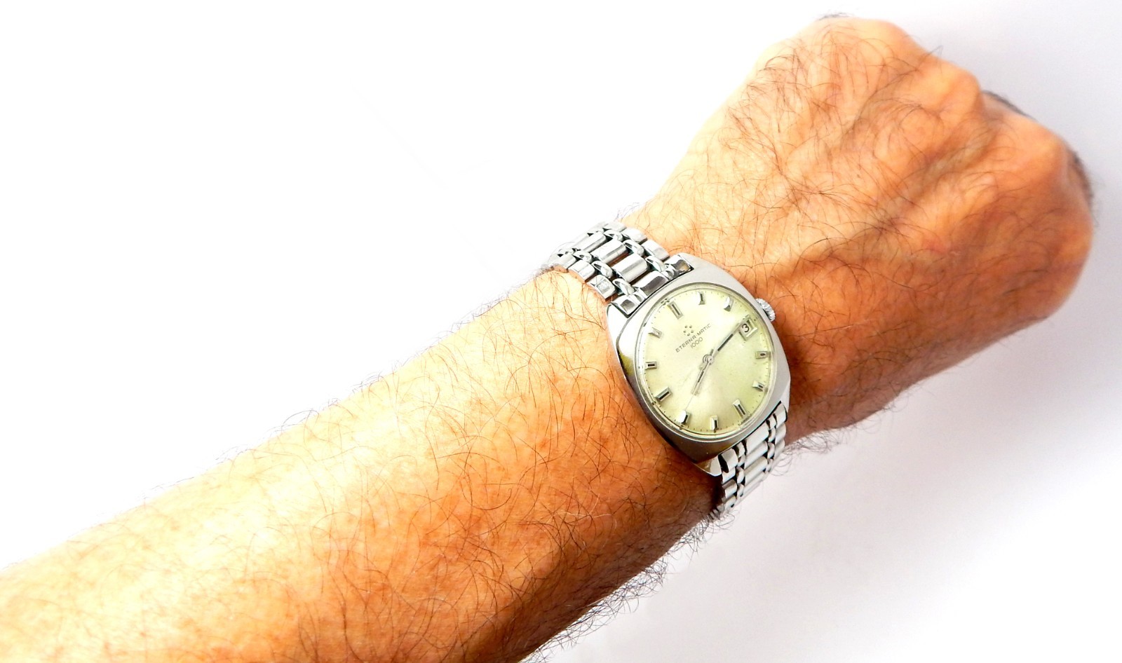 Watch ETERNA-MATIC 1000 Automatic Brevete Ref. 110T Steel 35mm 1970c Men Working