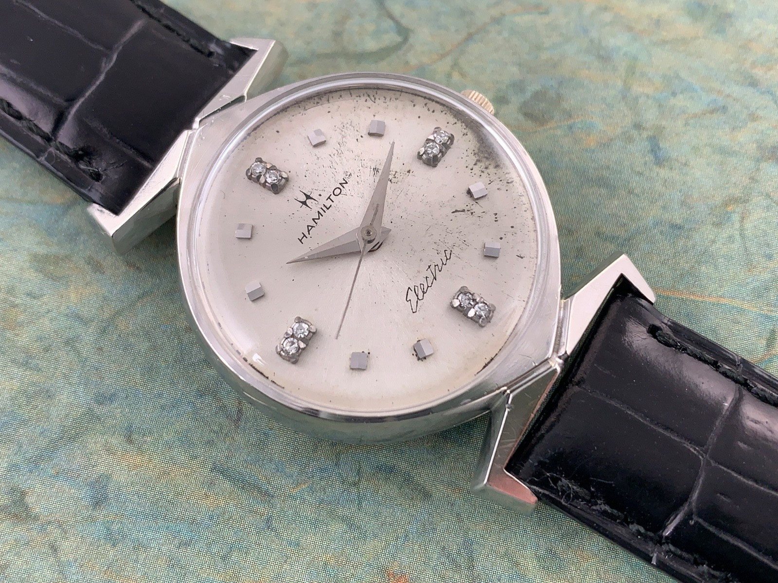 Vintage Hamilton Electric Lord Lancaster J 31mm 10K WGF Cal 505 All Original 50s