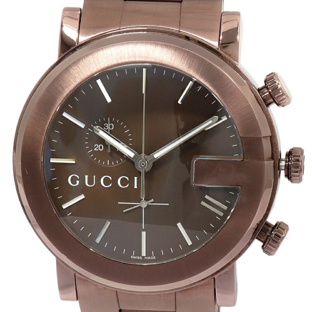 Gucci G-Chrono YA101341 101M Brown Dial Chronograph Quartz Men’s Watch