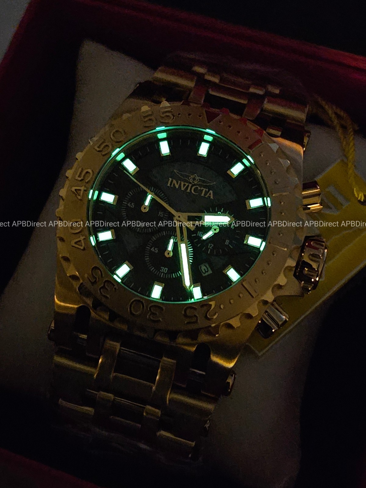Invicta – CHAOS – Coalition Forces Gold Plated SS – 50mm Chronograph Mens Watch