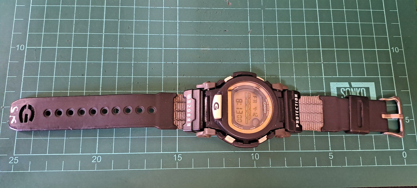 Iper Rare Vintage (Jun96) Casio DW-002DJR-1 Watch G-Shock *Fox Fire* Working