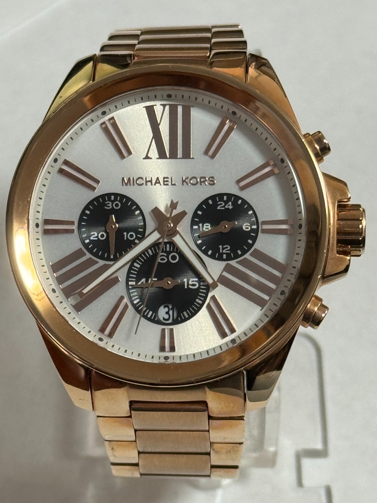 MICHAEL KORS MK5712 Wren Chronograph Silver Dial Rose Gold-tone Ladies Watch