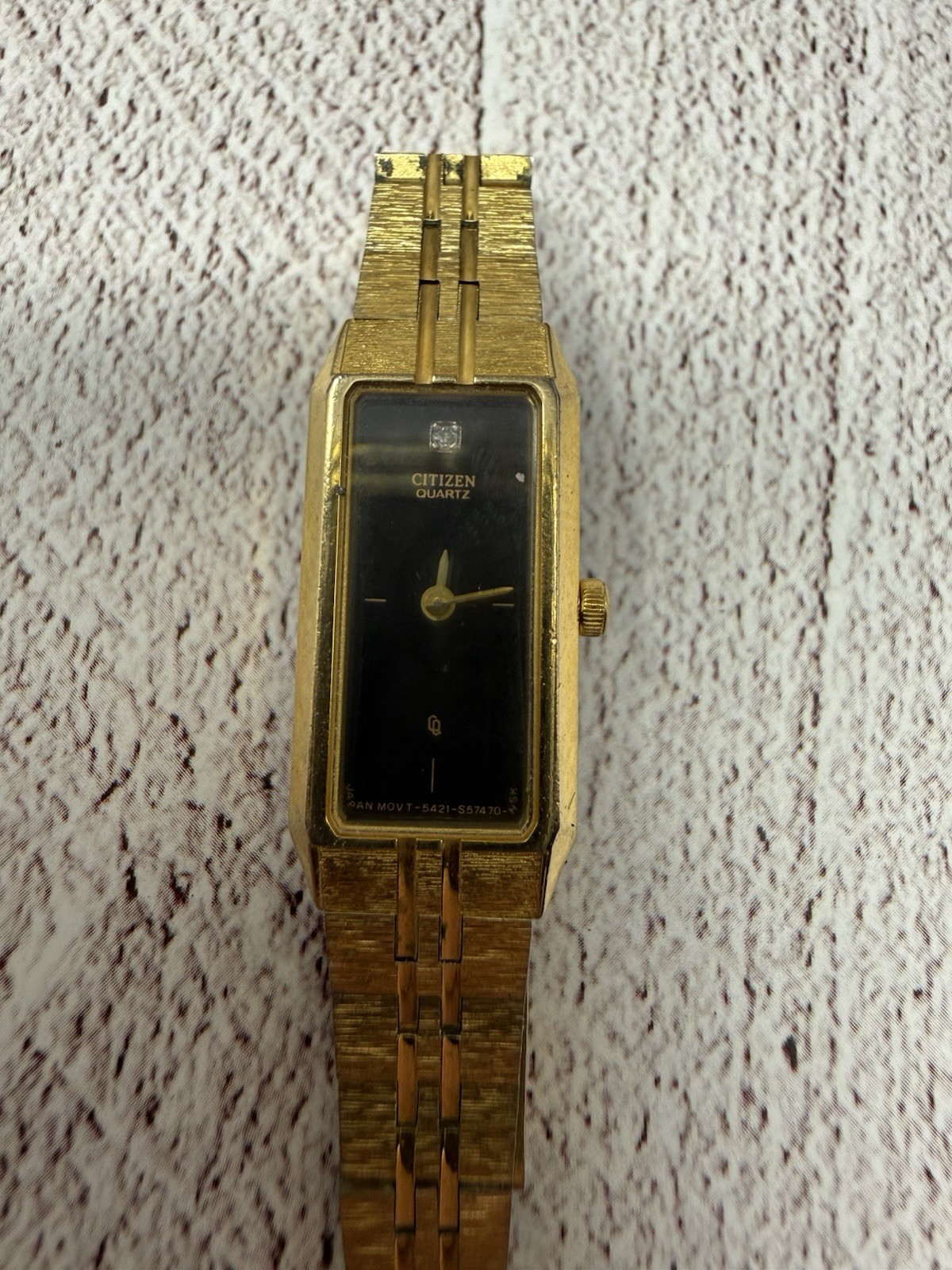 Vtg Citizen CQ Women 5421-s18523 Dress Gold Tone Quartz Analog 13mm Watch