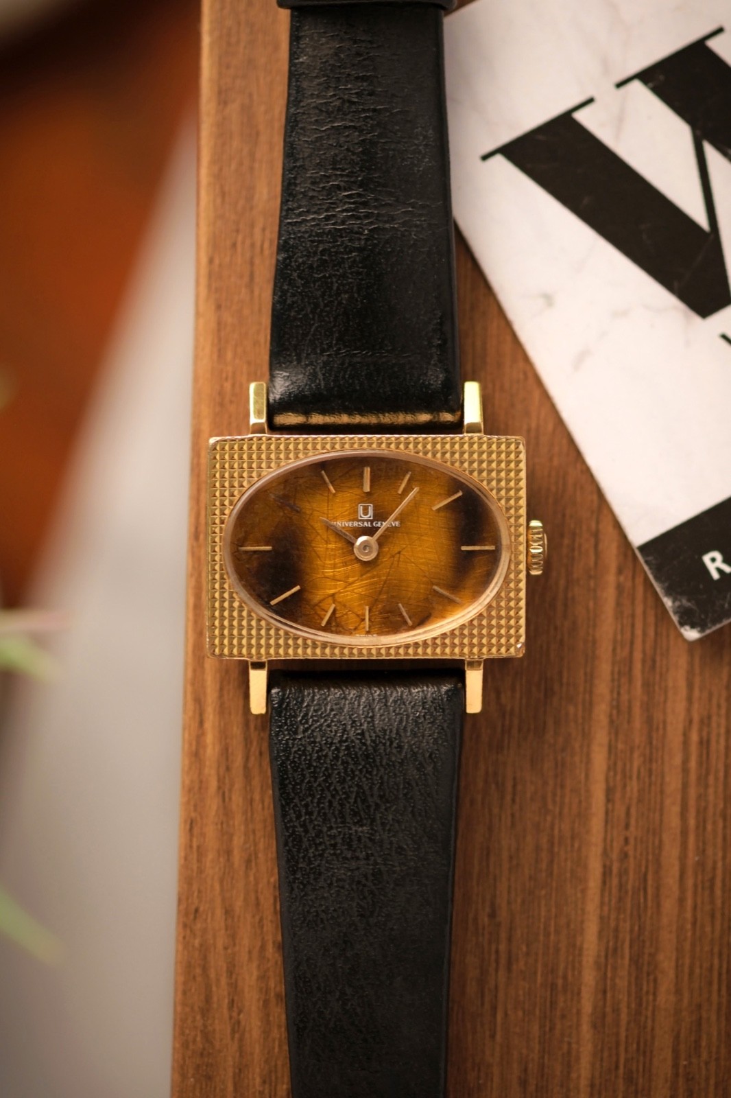 Universal Geneve Rectangular lady, ref. 510608, hand-wound cal UG 10, tiger dial