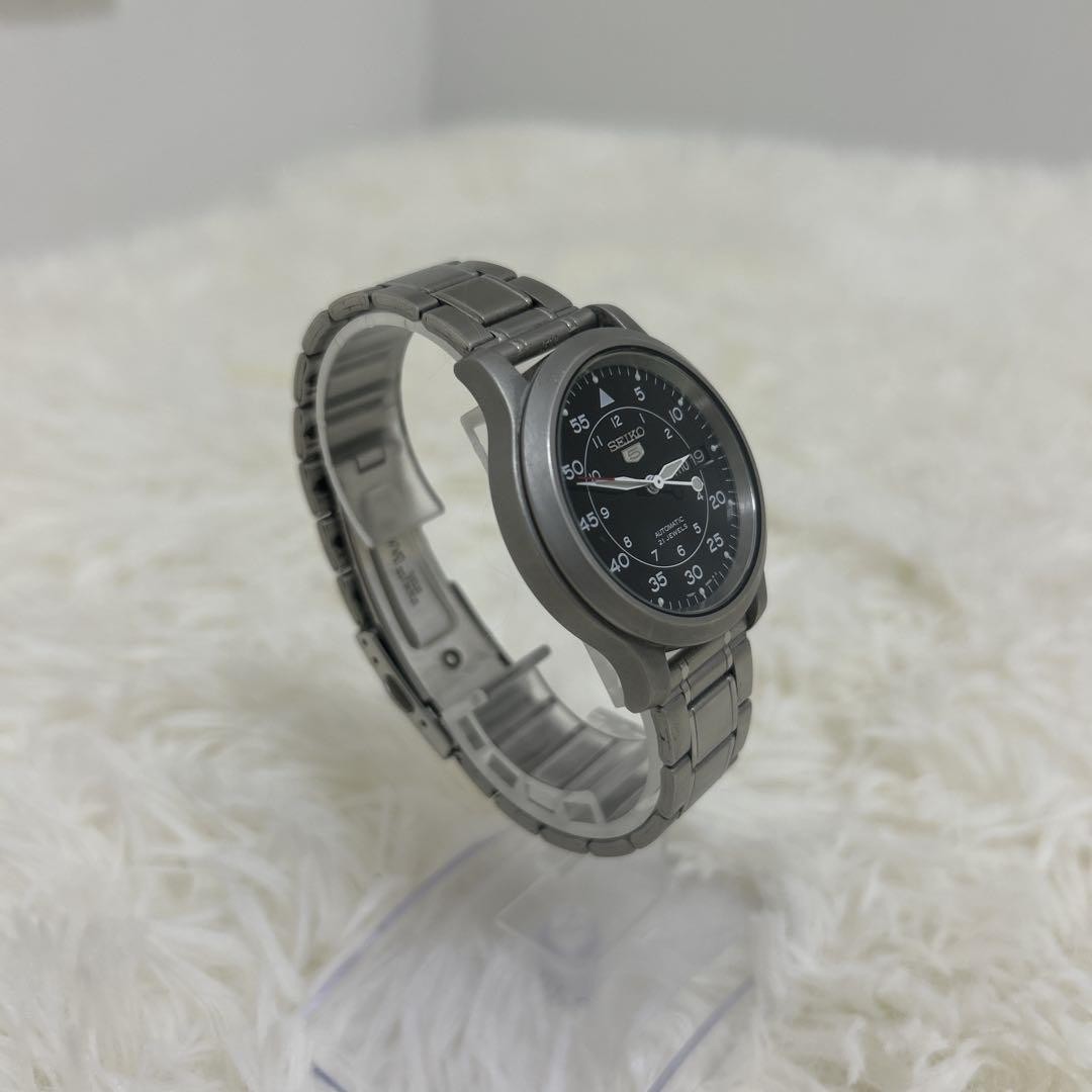SEIKO 5 automatic 7S26 02J0 day date black working From Japan