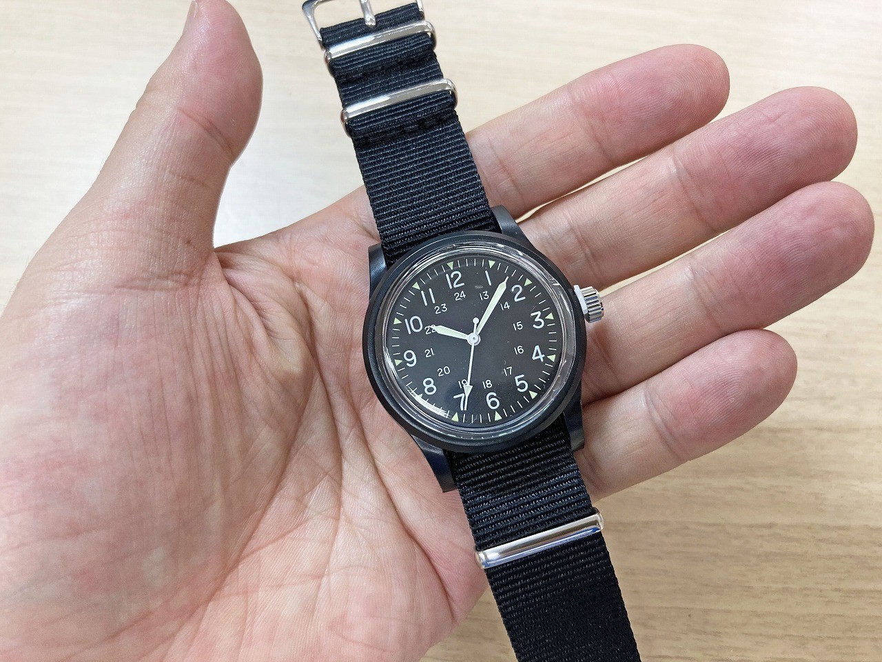Daiso Military Milliwatch Black & Khaki 2 piece set Wristwatch Military japan