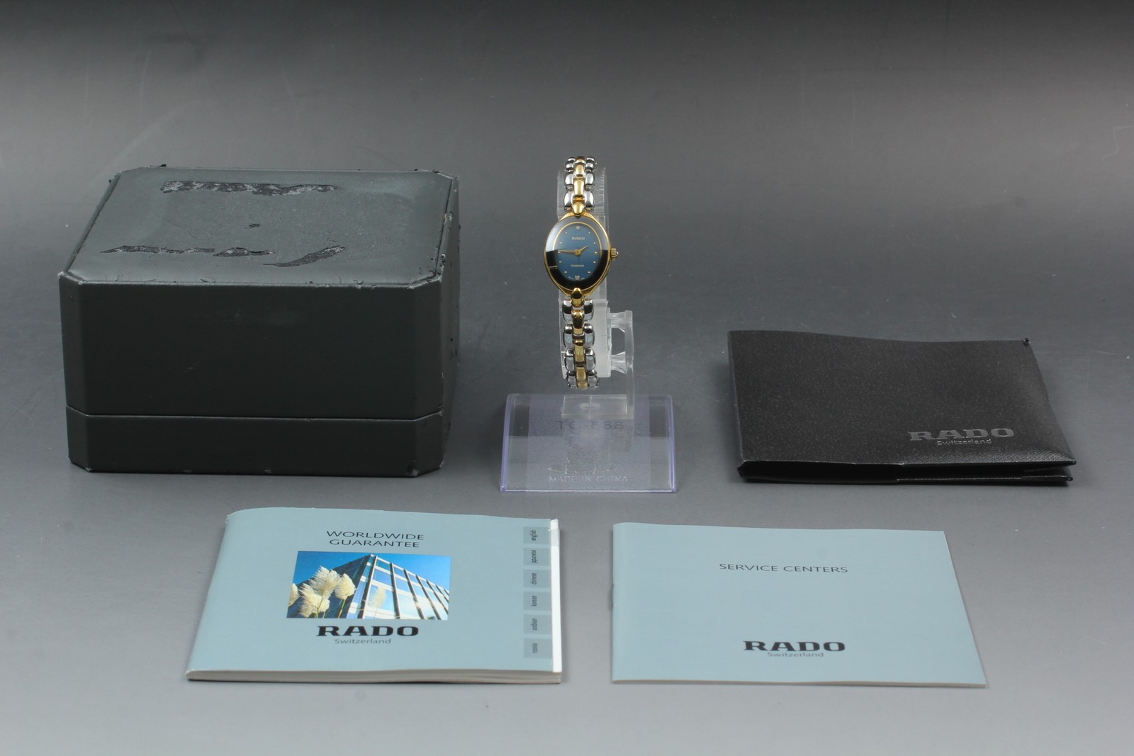 Box Paper Vintage 90’s RADO Florence 153.3650.2 Quartz 18mm Women’s Watch N MINT