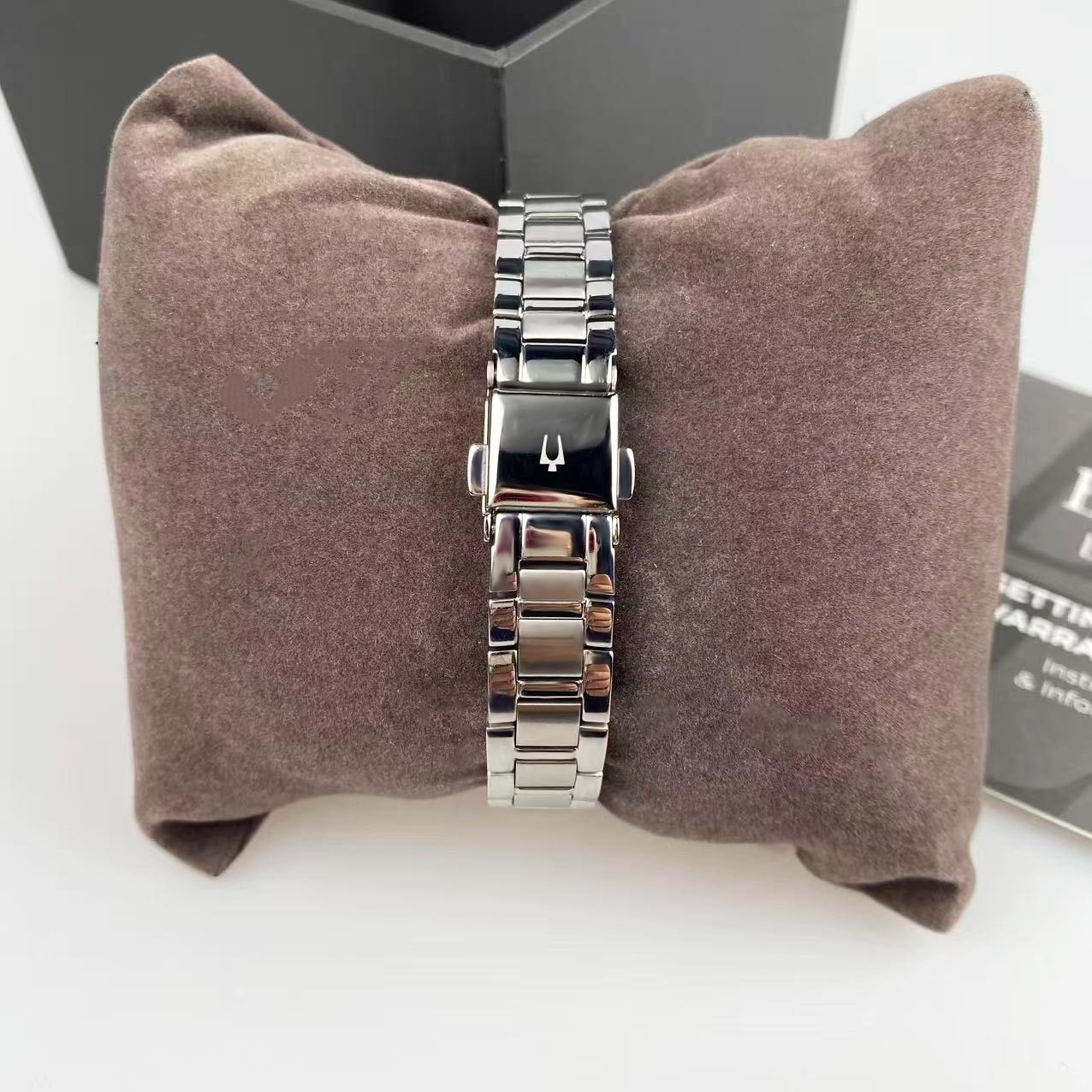 Bulova Sutton 96P249 Pink Diamond Dial Stainless Steel Women’s Quartz Watch 28mm