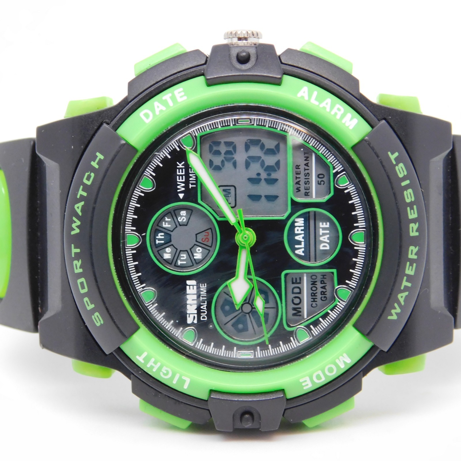 SKMEI Dual Time Chronograph Quartz Analog Digital Men’s Watch New Battery