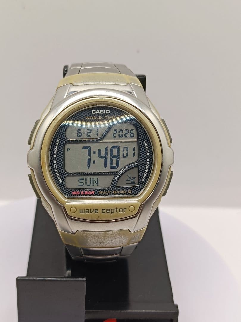 Casio Wave Ceptor WV-58J Digital Watch – Battery Replaced – 6.7 inch Wrist